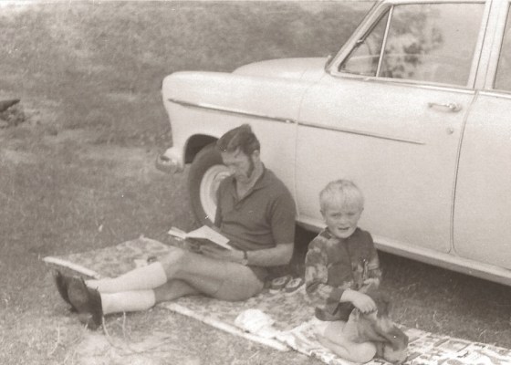 Dad, me and a Holden